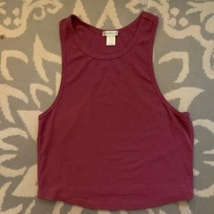 Wine colored cropped tank top